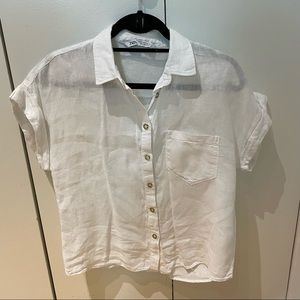 Zara Short Sleeve Linen Top